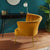 Soliloquy Shell Designer Orange Velvet Lounge Chair - Wood Grey