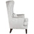 Murtera High Back Wing Chair In Silver Color - Wood Grey