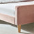 Aigliere Moon Upholstered Luxury Bed In Suede - Wood Grey