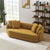 Obi Luxury Modern Suede Sofa Set - Wood Grey