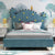 Astoria Upholstered Bed Without Storage In Blue Suede