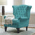 Grosser Chesterfield Wing Chair In Blue Color