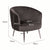 Leith Upholstered Accent Chair In Suede - Wood Grey