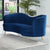 Impuls Premium Upholstered Curved Sofa - Wood Grey