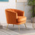 Opulent Couch Accent Chair In Orange Color