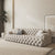 Brallis Premium Chesterfield Sofa Set In Suede - Wood Grey