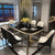 Riffler Luxury Dining Table In Black - Wood Grey