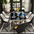 Riffler Luxury Dining Table In Black - Wood Grey
