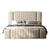 Bhriocain Upholstered Bed In Suede - Wood Grey