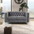 Non Chesterfield Sofa Set - Wood Grey
