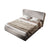 Aonach Luxury Upholstered Bed In Suede - Wood Grey