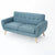 Cesium Modern Sofa Set In Molfino - Wood Grey