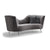 High Wing Luxury Modern Suede Sofa Set - Wood Grey