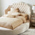 Alagnak Quilted Upholstered Bed With Storage In Beige Suede