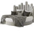 Bharr Upholstered Luxury Round Bed In Grey Suede