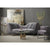 High Wing Luxury Modern Suede Sofa Set - Wood Grey