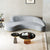 Lingo Luxury Modern Velvet Upholstered Curved Sofa - Wood Grey