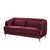 Nisse Chesterfield Sofa Set In Burgundy Color - Wood Grey